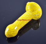 Gogo Yellow Checker Glass Pipes